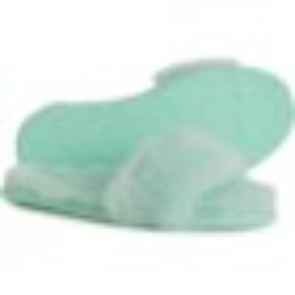 NIB UGG Sheepskin Fluff Slide II Slippers, GREEN - Picture 1 of 1